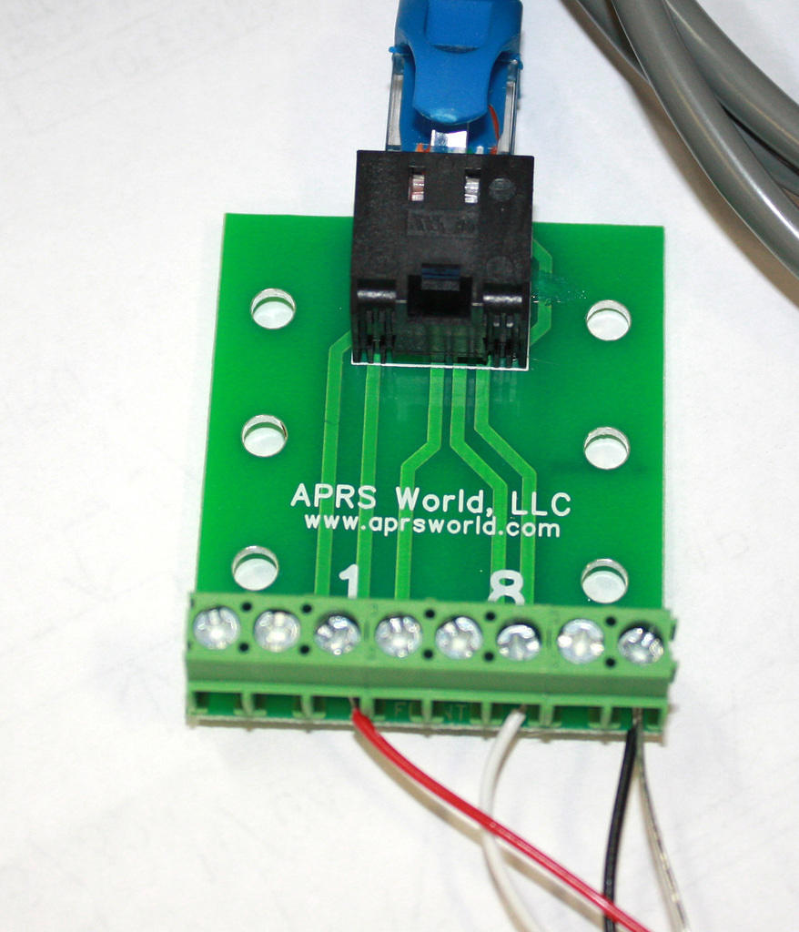 APRS6567: Solar Insolation Sensor Connected to RJ-45 Breakout Board and Wind Data Logger
