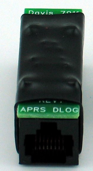 Adapter for connecting Davis 7911 anemometer and wind vane to the Wind Data Logger.