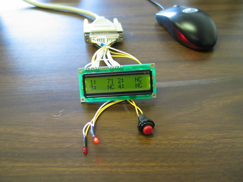 Remote display Thermok with alarm indicator. Designed to go into the dash of a custom race car.