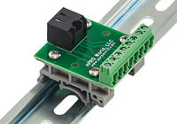 APRS6574: RJ-45 Breakout Board to Screw Terminals With DIN Rail Clips