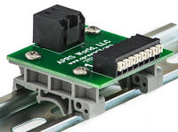 APRS6589: RJ-45 / 8P8C to Screwless Terminal Breakout Board with DIN Rail Clips