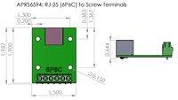 APRS6594: RJ-25 (6P6C) to Screw Terminals