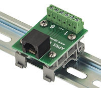 APRS6595: RJ-25 (6P6C) to Screw Terminals, DIN Rail Mountable