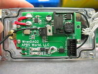 One of two WrenDAQ2 circuit boards. This board has a current sensor (marked U1), a switching power supply module (marked U2), crowbar over voltage protection, and a AC frequency pickup. It connect to the other circuit board with a 10 pin ribbon cable p...