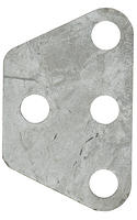 APRS6616:  Tower Load Equalizing Plate, Three Hole, 6.4 mm (.25 in) Steel