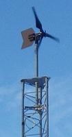 Example of APRS World WT10 Wind Turbine Mounted to Rohn 45G Tower Using Top Plate