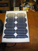 10 watt solar panel on pole / wall mount