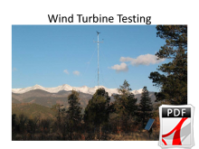 Wind Turbine Testing for NSF Arctic Program