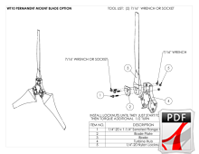 WT10 Permanent Mount Blade Assembly Diagram